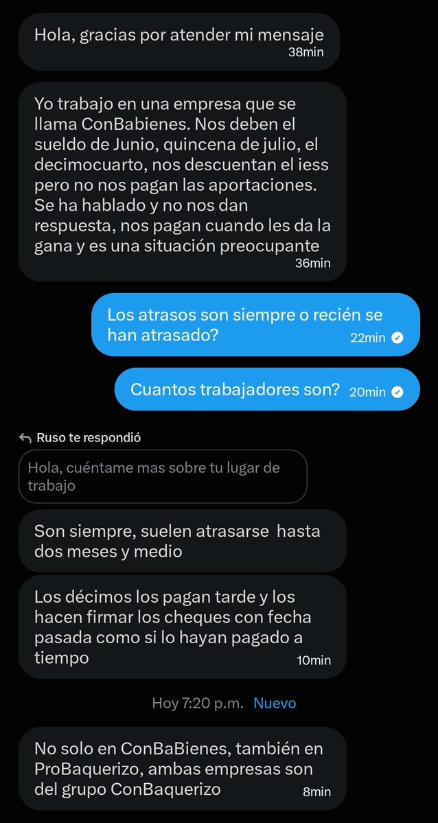 AccinLibertari1's tweet photo. No es de #CCBITES, pero esta es otra empresa que maltrata a sus trabajadores.
https://t.co/8IjxAvxVlN
https://t.co/Dvx9kt7fSL
#Combabienes #ConBaquerizo #Guayaquil #Ecuador #Samborondon #Daule #LaAurora @MinTrabajoEc @IESSec https://t.co/phJVFiL2OO