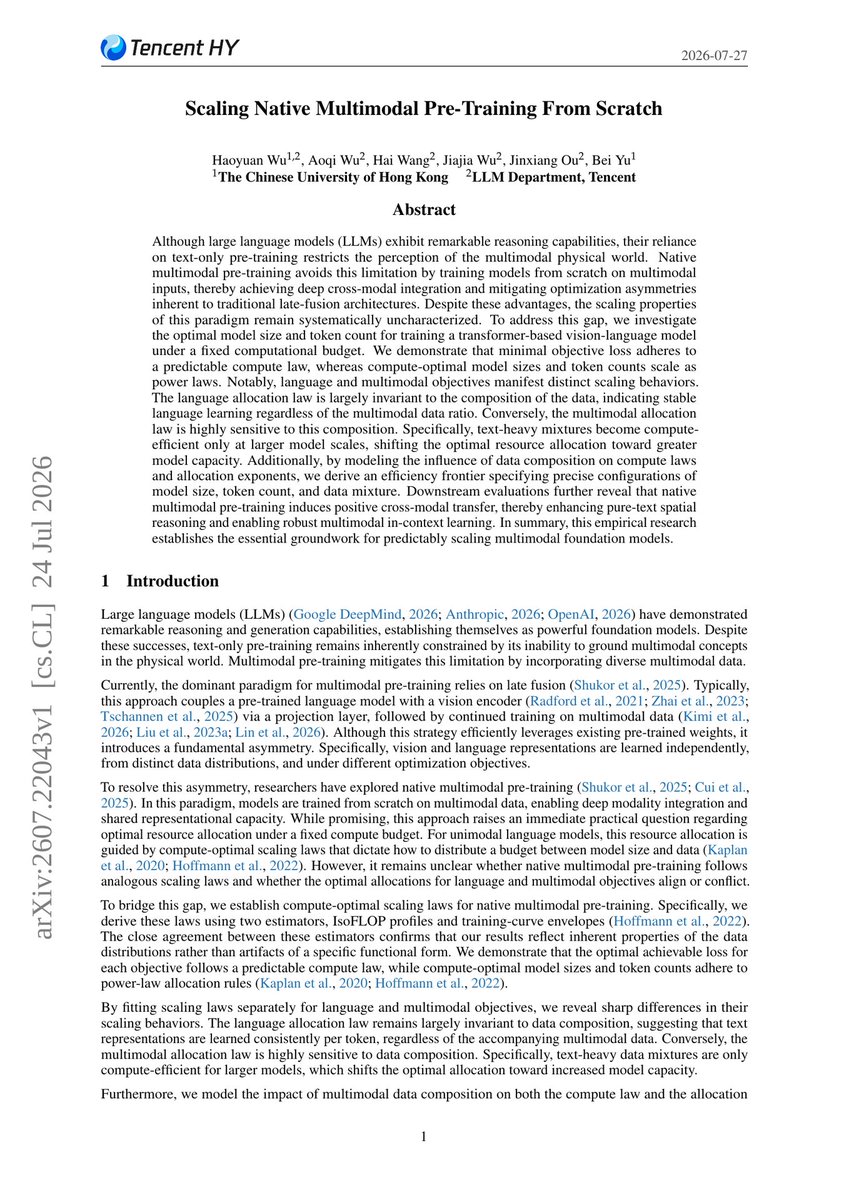 네이티브 멀티모달 사전 학습 (Scaling Native Multimodal Pre-Training) 확장 대표 이미지