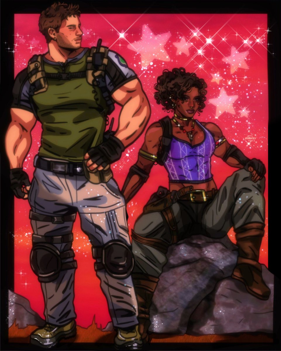 666chevy_'s tweet photo. Chris &amp; Sheva that was supposed to be a warm-up but took all day 😅❤💖 
#ResidentEvil5 #RE5 https://t.co/z7NAnnuiqn