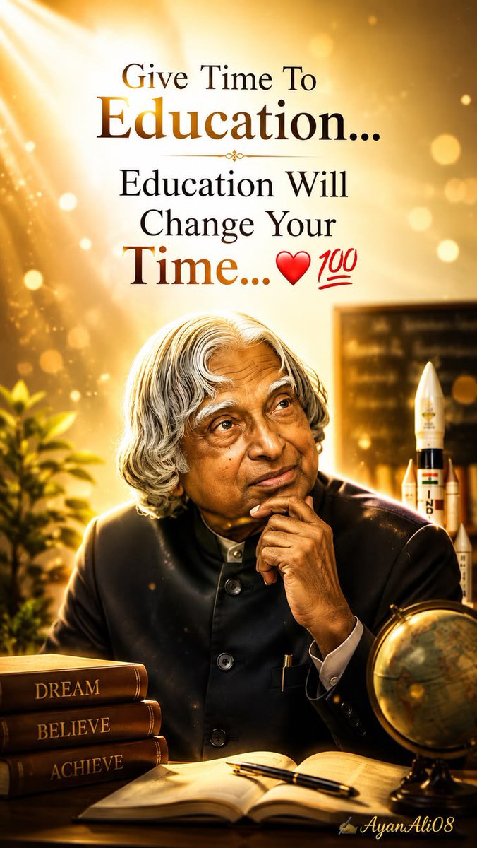 LunaCodeAI's tweet photo. Give Time To Education 📚 | Education Will Change Your Time | APJ Abdul kalam. https://t.co/dYvhj1P1Px