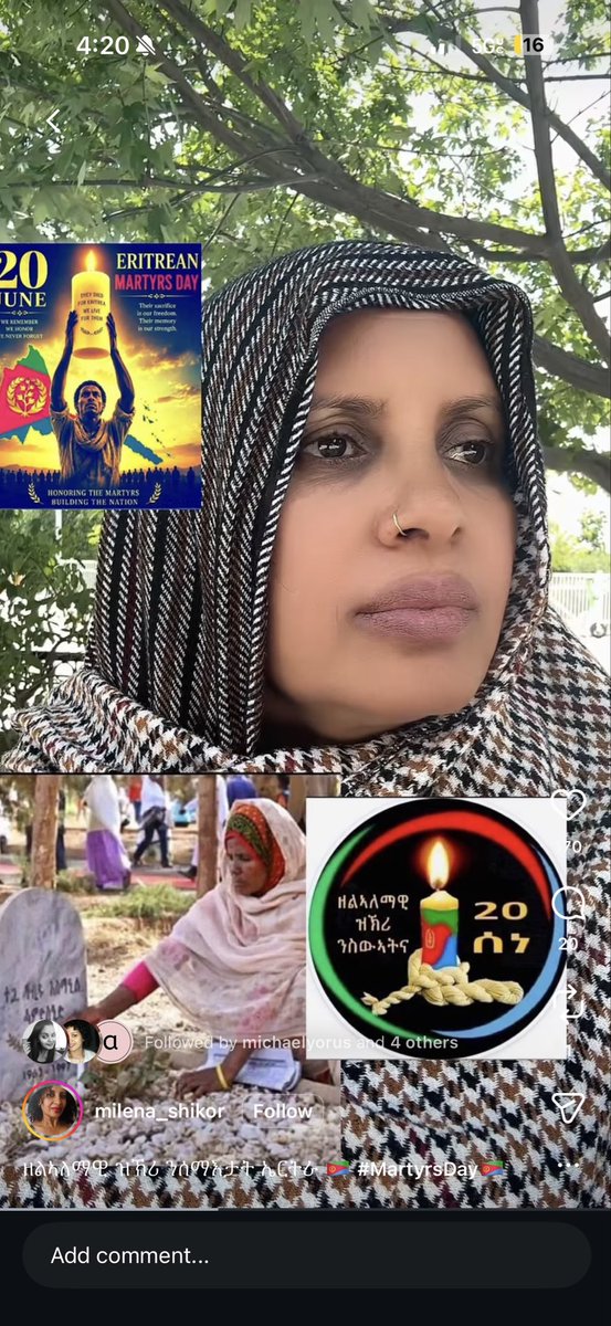 Mercy4ALL82's tweet photo. @ElizabethTecle @martinplaut @hawelti Eritreans gov. parpaganda with their fake loyalty to our veterans &amp; martyrs while killing or unlawfully detaining them &amp; committing crimes against humanity against their families.  Our heros served &amp; died so we have a home but instead many flee #Eritrea to escape hell. https://t.co/rspZRWbVh8