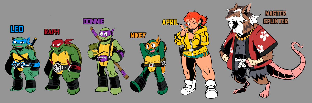 DeputyRustArt's tweet photo. Now i'm finally posting this stuff 

Me and @beanzaru have worked on our own fun TMNT concept and finally got the boys, April and splinter down. I'll ramble some below https://t.co/gZpNg6Ko2p