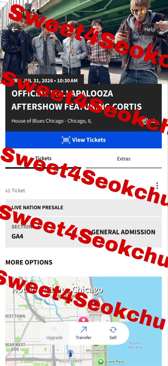 Sweet4Seokchu's tweet photo. WTS Cortis lolla after show GA ticket 

PayPal g&amp;s is okay 

Selling cause I genuinely just don’t want to go anymore…🥲 

Dm if interested https://t.co/4TdOhzjl8s