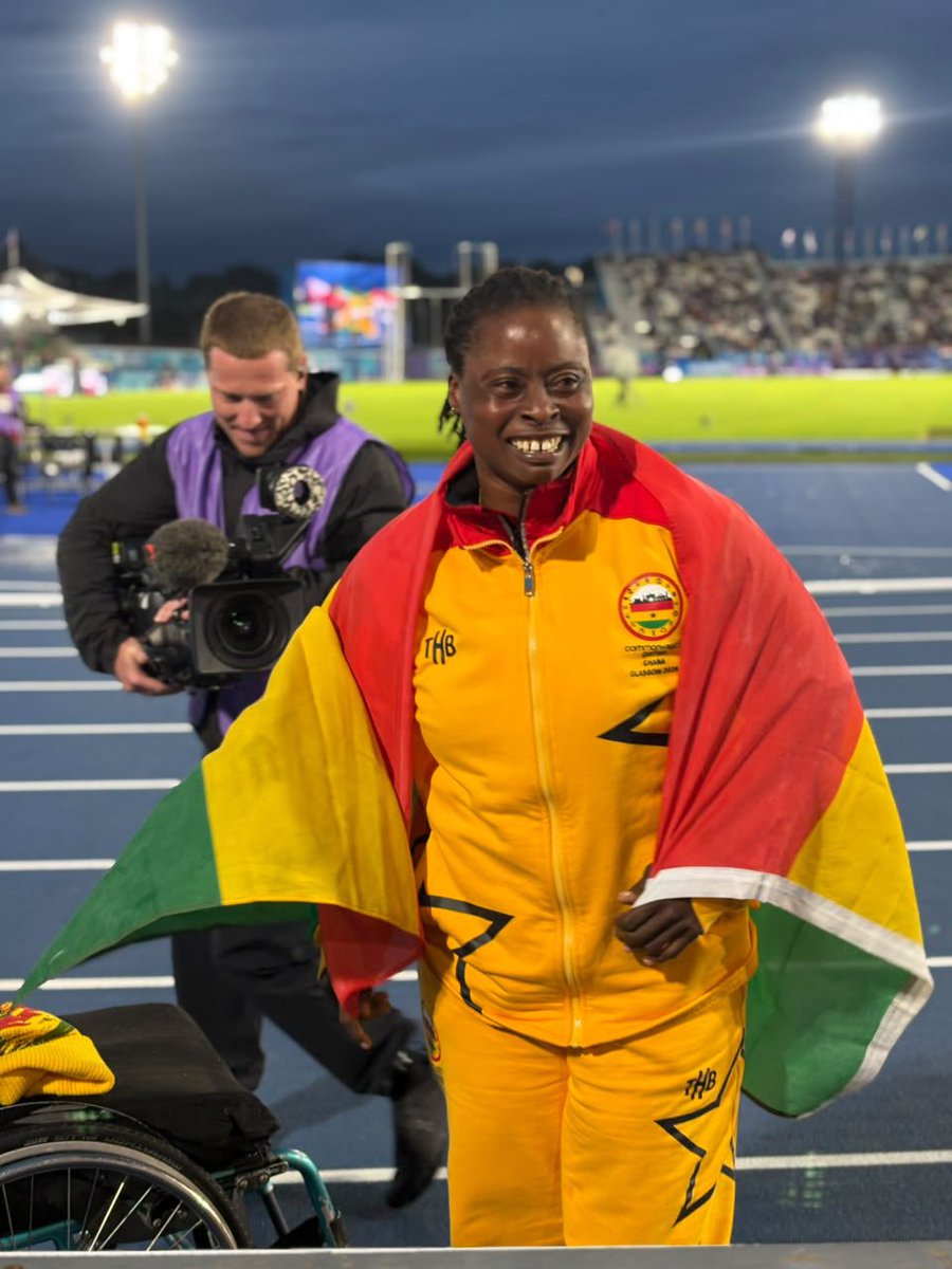FoootyClanTV's tweet photo. Zinabu Issah delivers Ghana's first medal at the Glasgow 2026 Commonwealth Games, securing silver in the Women's F57 Shot Put with a season-best throw of 8.65m 🇬🇭 🥈 https://t.co/RdEw0t5CgM