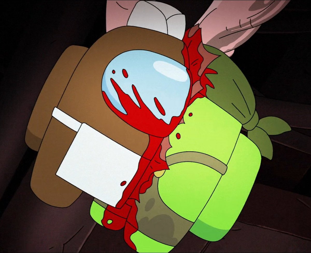lemonpuppies's tweet photo. green probably thought they were sooo funny and clever for sewing the crewmate who is scared to have another half (lime) and the crewmate who cant live without their other half (brown) together https://t.co/NYRsFzrR45