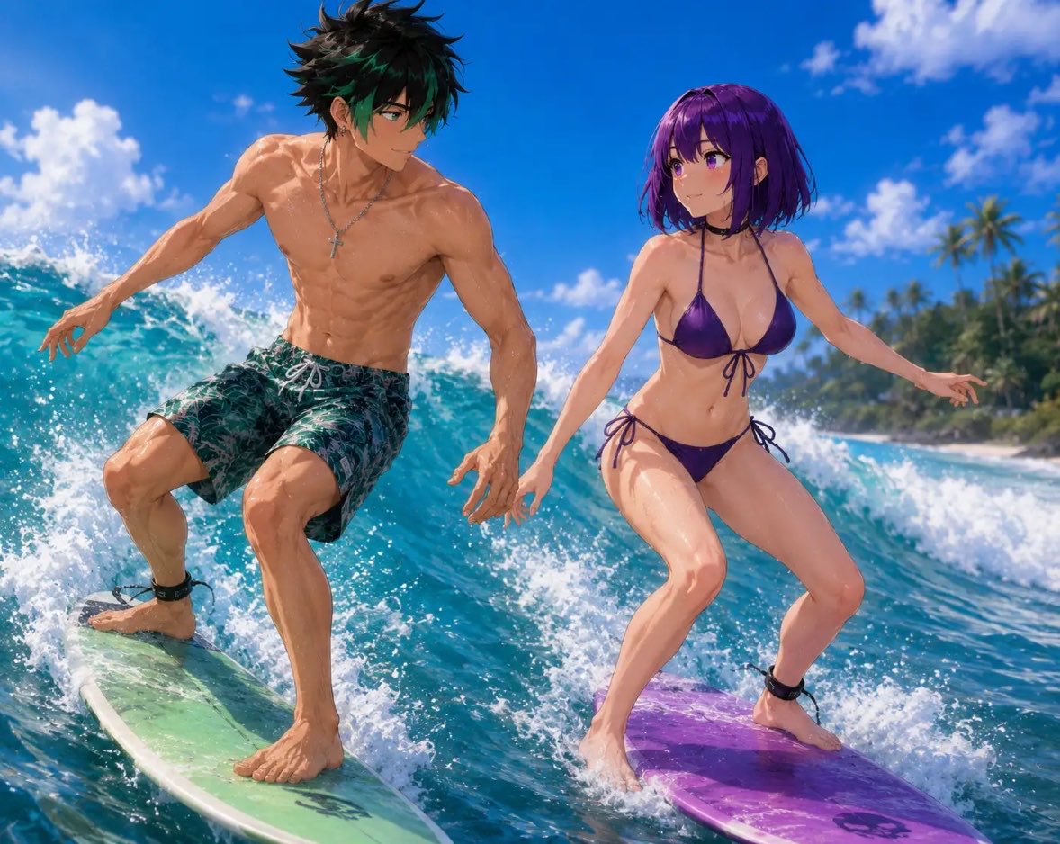 ToxicDDLC's tweet photo. Toxic and Yuri are surfing 🏄🏻‍♂️🏄🏻‍♀️🌊
@SakurasSecretG1 https://t.co/h6xUpvxXKT