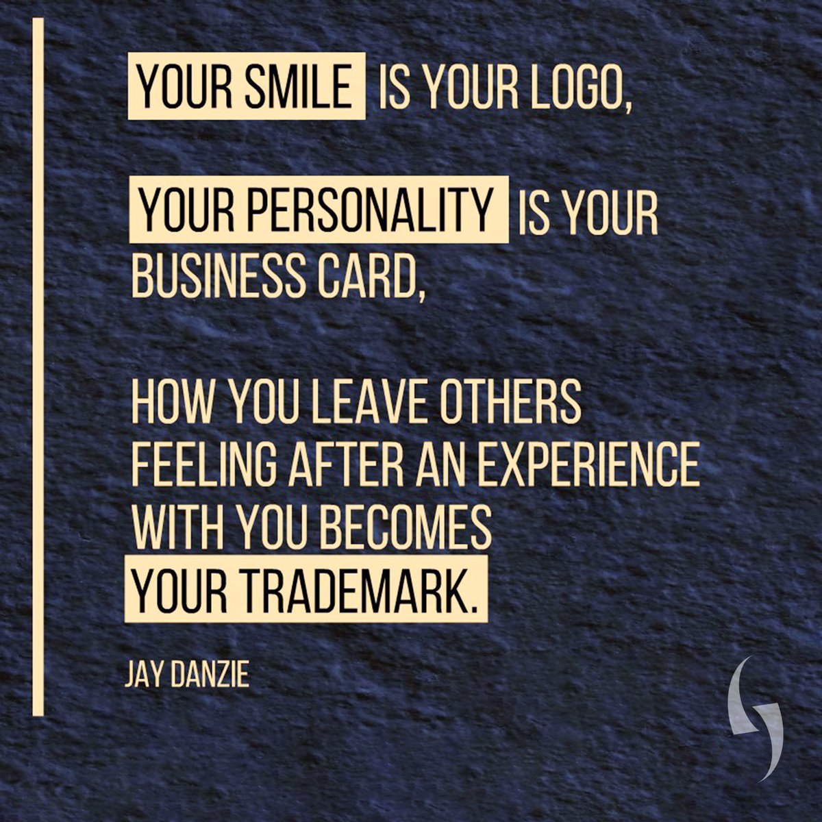 KeensDesign's tweet photo. As we kick off a fresh workweek, let’s reflect on the powerful words of Jay Danzie: "Your smile is your logo, your personality is your business card, how you leave others feeling after an experience with you becomes your trademark." 🚀

#MotivationalMonday #MotivationMonday https://t.co/RI8i6eVXvZ