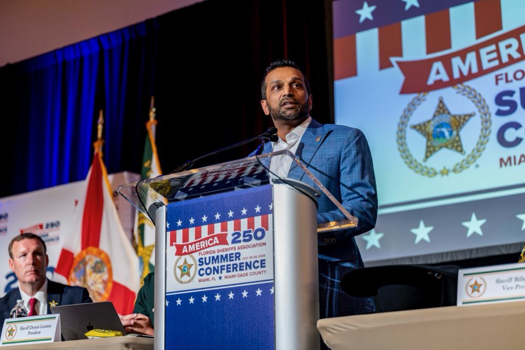 FBIDirectorKash's tweet photo. Honored to join sheriffs from across the state of Florida today for a candid conversation about the issues that matter most to the communities they serve and how this FBI can better support the men and women doing the work on the ground.

That partnership is already delivering results. Violent crime is down nearly 20% nationwide, and in Florida alone, it is down more than 13%.

We discussed expanding Rapid DNA beyond its current use across just four criminal violations so state and local officers can identify violent offenders faster. We have already seen what this technology can do. During Operation Turf War in Martinsburg, West Virginia, mobile Rapid DNA helped investigators connect evidence to offenders in real time as the FBI and our partners arrested 35 gang members on firearms and narcotics offenses.

We also cleared the TFO backlog, reduced administrative burdens and bureaucracy, and established the Law Enforcement Partner Engagement Council to create direct connectivity with the state and local partners who rely on FBI resources every day.

And we are investing in the next generation by adding 50 seats to our National Academy classes and expanding counter-UAS training for major events through the National Counter-UAS Training Center, which resumes classes August 1 after surging resources to help secure the 2026 World Cup.

This is how the FBI should operate: listen to our partners, cut the bureaucracy, put proven tools in their hands, and deliver results for the American people.

-DKP 🇺🇸