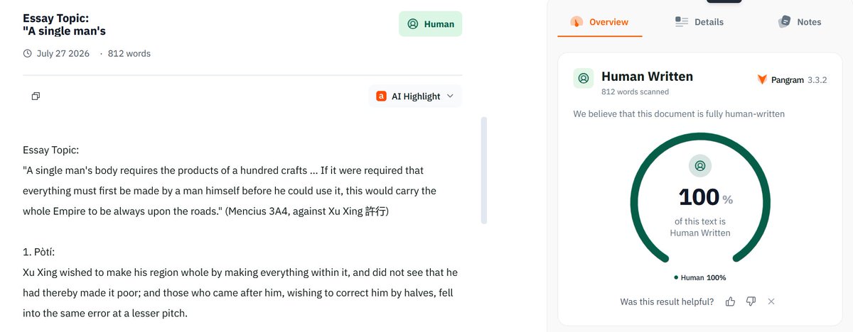 brendan_evers's tweet photo. @max_spero_ I managed to get Claude to beat it on the second go by asking it to write a traditional Chinese eight-legged essay in the style of Tang Shunzi. https://t.co/F7EYMMFuc2. https://t.co/pAXXmqzuzd