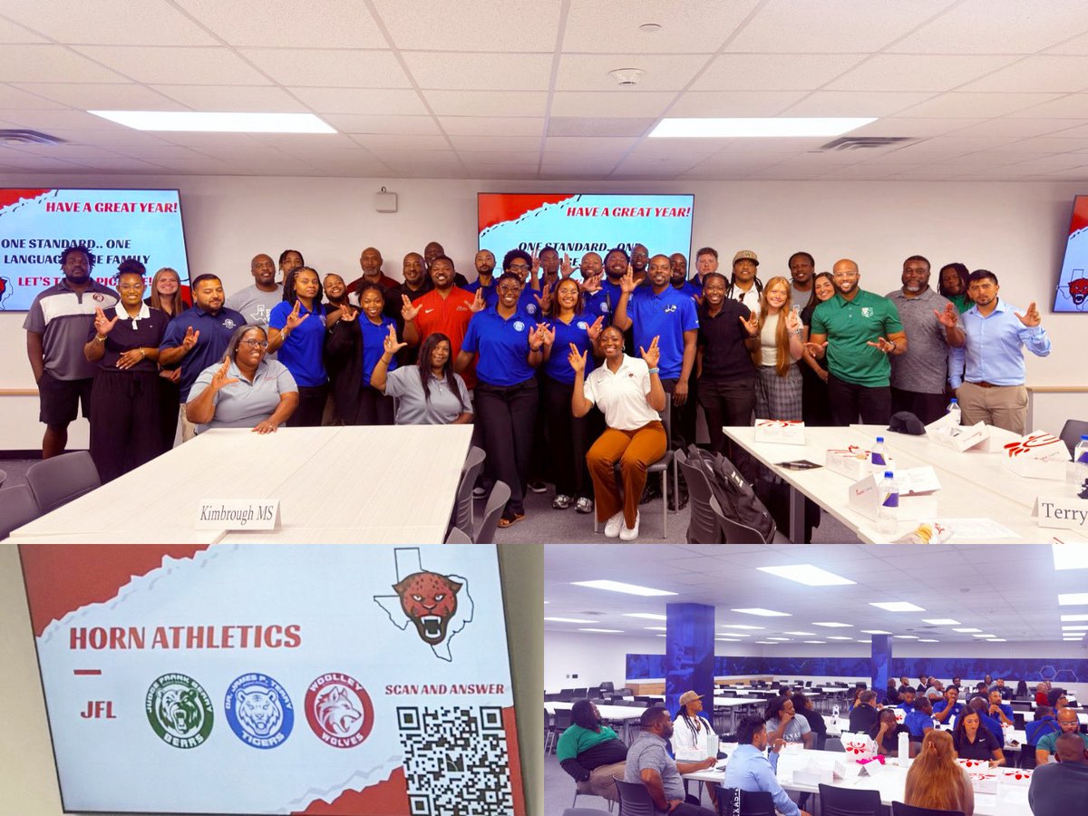 ThaBallCoach's tweet photo. Great day connecting with our Berry, Terry, and Woolley coaches alongside @Coach_Collins15 ! Excited to share our vision for Horn Athletics and align on developing future Jags. Looking forward to a competitive and successful year together!

#JFL🔴⚫️ https://t.co/Op1b97MWVO