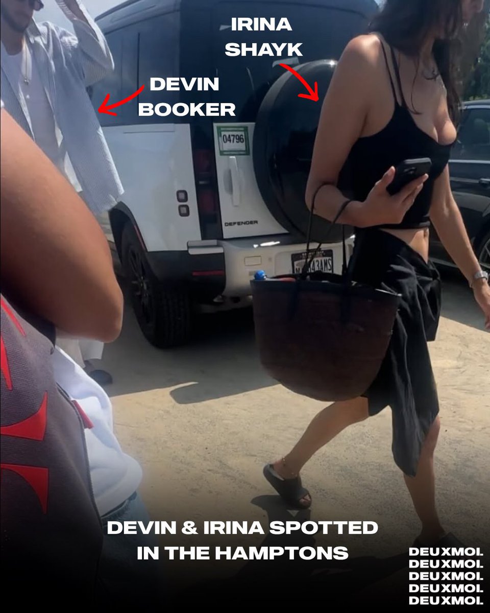 CGBBURNER's tweet photo. Devin Booker and Irina Shayk were spotted together again in The Hamptons on Sunday 😶👀

(Via, @deuxmoiworld) https://t.co/WpgxPxibTl