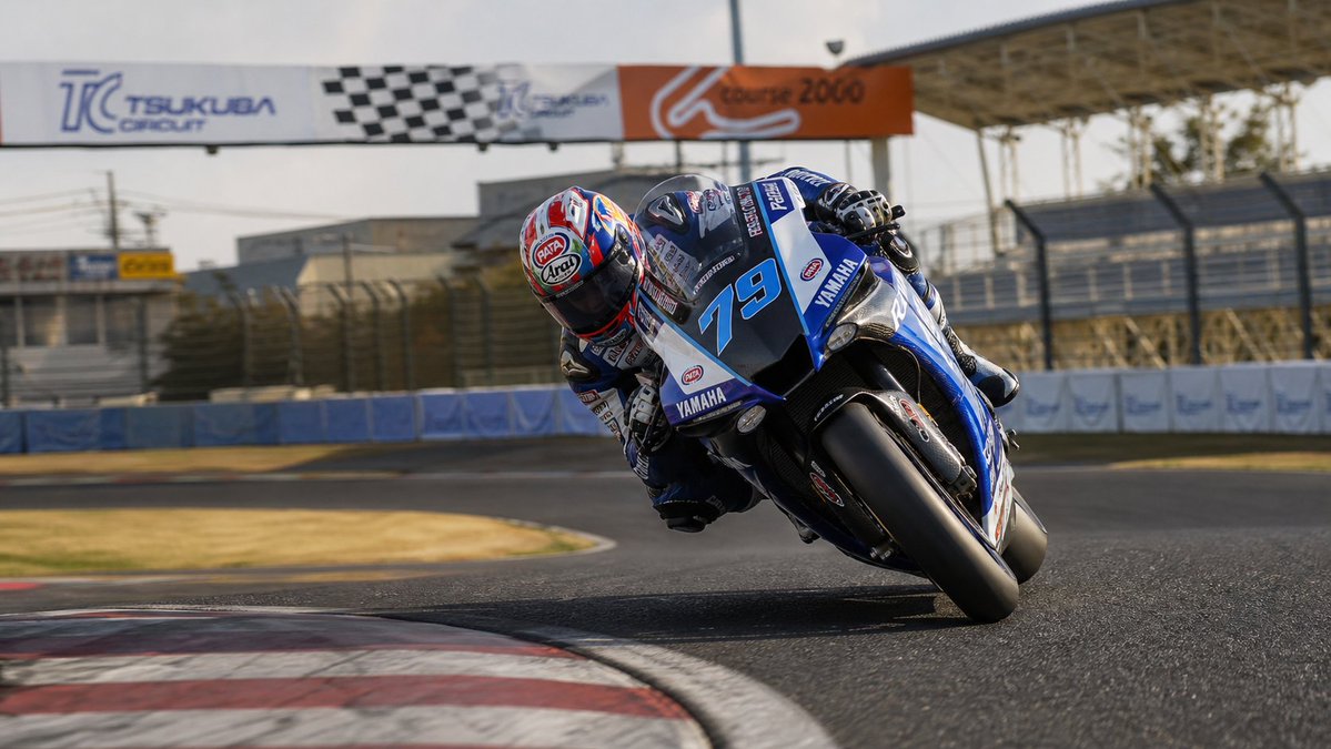 motto_motogp's tweet photo. 以下はAIとのやり取り。

＝＝＝＝＝＝＝＝＝＝＝＝＝＝＝＝＝＝＝＝
Q. 仮に筑波サーキットでMotoGPマシンを走らせた場合、ラップタイムはどれくらいになることが予想されるか。

A. MotoGPマシンが筑波TC2000を全力で走った場合、ざっくり「45〜50秒台前半」くらいのラップタイムになる可能性が高いと予想できます。

## 前提となる筑波のデータ

- 筑波サーキットTC2000のコース長は約2.045〜2.070kmで、全長2kmちょっとのかなりコンパクトなレイアウトです。
- 4輪ではスーパーフォーミュラSF14で小林可夢偉が44秒台を記録しており、公式ラップレコードとして43〜44秒台クラスが「現代トップフォーミュラの全開タイム」という目安になっています。

## 2輪ラップタイムの実績

- 二輪では、JSB1000（国内トップクラスの1000ccスーパーバイク）が筑波TC2000で55秒142という公式ラップレコードを持っており、これは「量産車ベース＋レース仕様」でのトップタイムです。 
- 一般的な大型スポーツバイクでも、筑波2000で1分〜1分10秒前後が「かなり速いペース」とされているので、JSBがいかに速いか分かります。

## MotoGPマシンのポテンシャルとの比較

- 鈴鹿では、旧レイアウト時代にMotoGPマシン（RC211V）が2分4〜5秒台、最新のJSB1000が2分4〜8秒台と「ほぼ同等かややMotoGPが上」というレベルのタイムを刻んでいます。
- 同じように、筑波でも「JSB＋筑波向きチューニングで55秒」「SF14で44秒台」という実績から、MotoGPマシンがきちんとセットを出して走れば、JSBより10秒近く速い45〜50秒レンジに入るのが妥当な推定です。 

## 現実的なレンジのイメージ

- 低速〜中速コーナー主体でランオフも限られる筑波では、MotoGPマシンの絶対性能を鈴鹿やムジェロほどフルに活かせないため、「43秒台（SF並）」まで削るのはかなりリスキーかつ非現実的です。
- それでも、ブレーキ・トラクション・加速の総合力と、JSBよりかなり上のシャシー&タイヤ性能を考えると、セーフティーマージンを見ても「47〜49秒」は十分射程内、「攻めきれば45秒台前半」という妄想ラップもあり得る世界観だと思います。

イメージとしては、「今のSF14スーパーラップより少し遅い〜同等に近い」「JSBレコードからはマイナス5〜10秒」というレンジです。