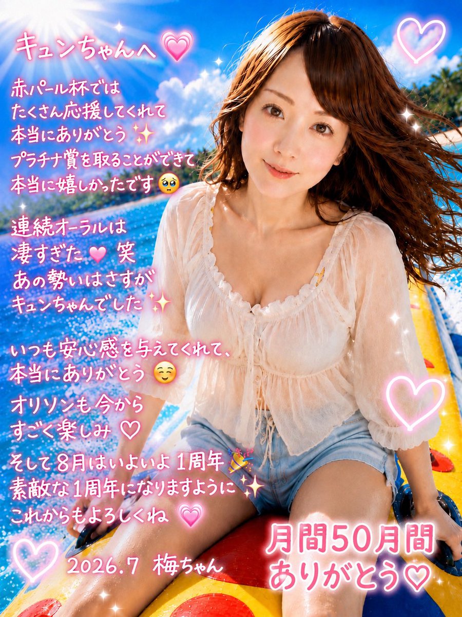 Umechan_815's tweet photo. 月間50K❣️
誠にありがとうございます🙇‍♀️💕 https://t.co/SvuIQwhC8c