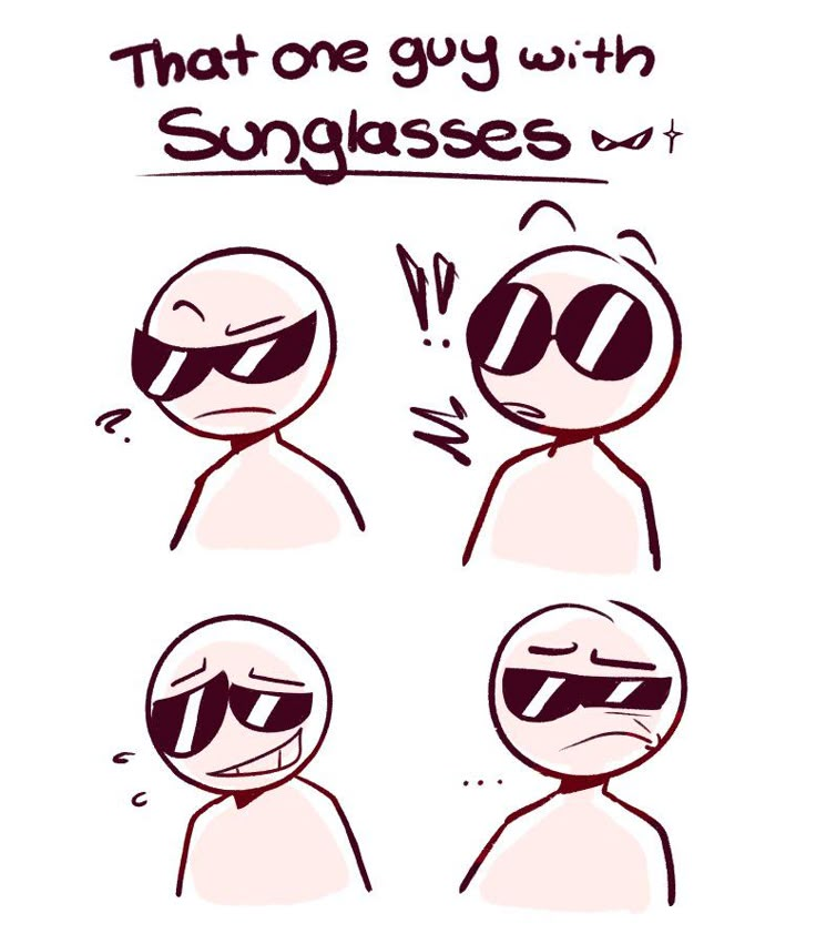 ezdrawps's tweet photo. That one character who refuses to take the sunglasses off 😭 https://t.co/vavmGPCeQs