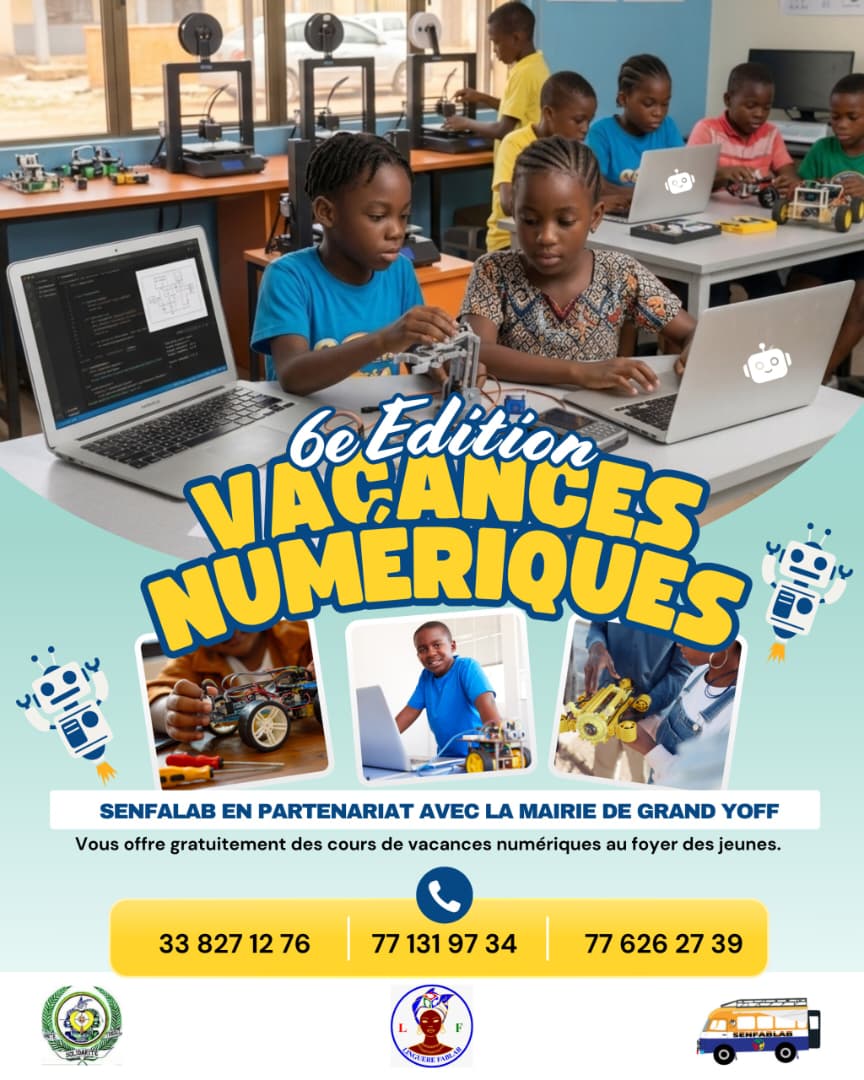 senfablab's tweet photo. Vacances Numériques 2026
En partenariat avec la @MairieGrandYoff , 90 élèves,pour un mois de découverte des technologies numériques.Sous la responsabilité de Hélène, étudiante en école d'ingénieur en électronique et  informatique à @PolytechSorbonn @senfablab https://t.co/mC96OrVhOh
