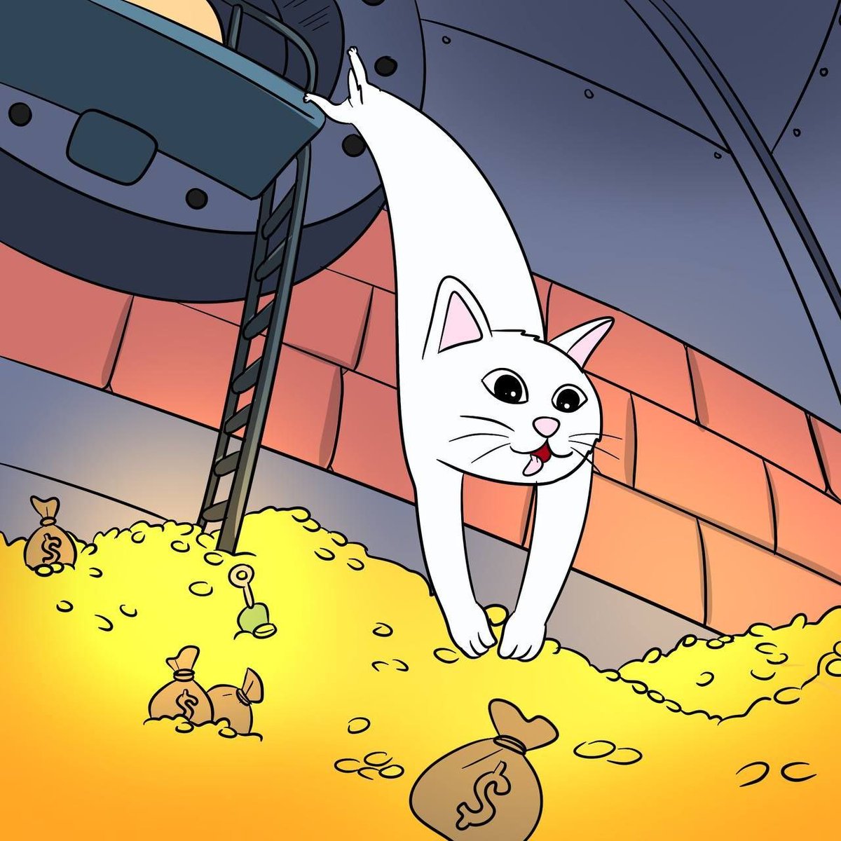 NobikoCatSol's tweet photo. Longcat (real name “Nobiko”) was a white cat who became a meme legend on 2chan (2ch) in the mid 2000s predating Doge, Pepe https://t.co/7JxA0mO31z