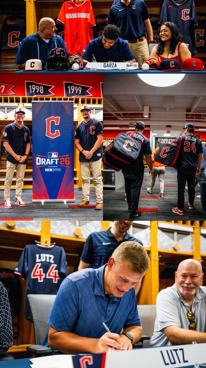 GuardsInsider's tweet photo. Officially put that pen to paper ✍️

Congratulations to the 23 players who signed with Cleveland Guardians organization!

#GuardsBall https://t.co/zKworUIjRm