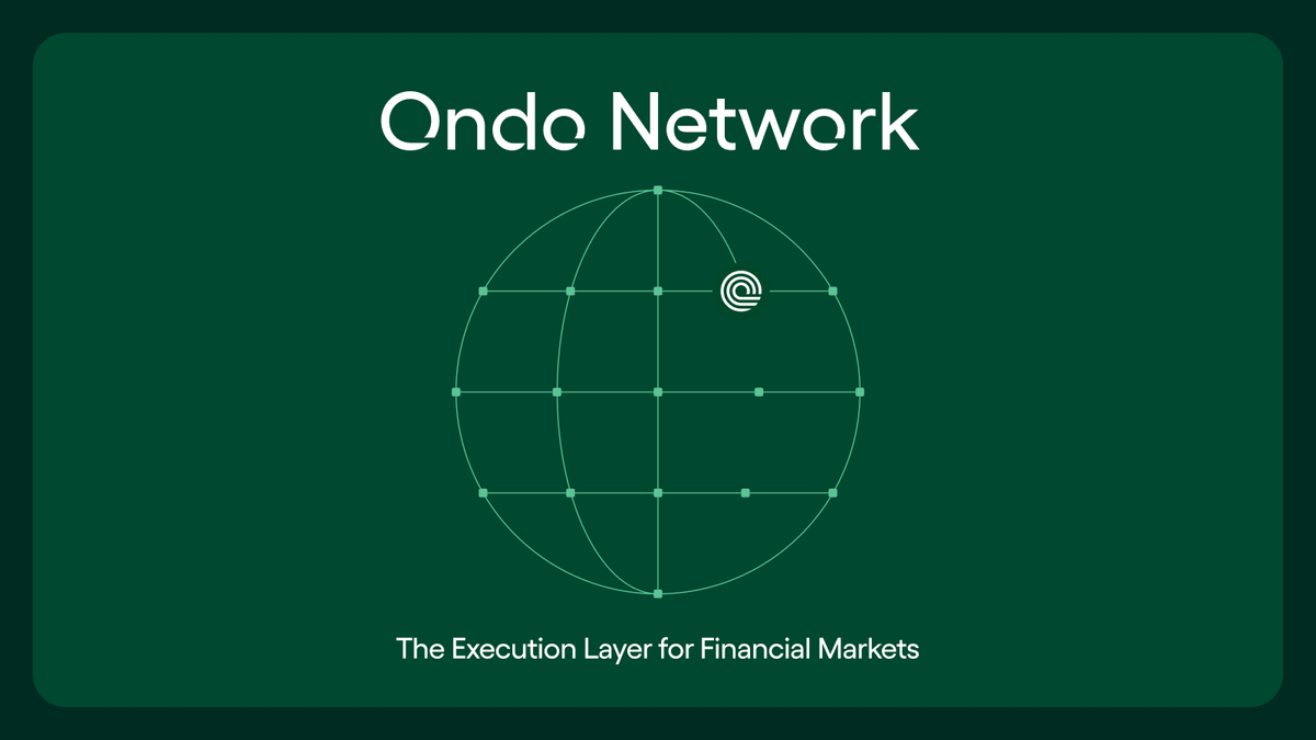 Cointelegraph's tweet photo. 🔥 TODAY: Ondo Finance introduces the Ondo Network, a new execution layer for financial markets combining the speed of centralized exchanges with blockchain-level verifiability. https://t.co/QfPzXEfqVy