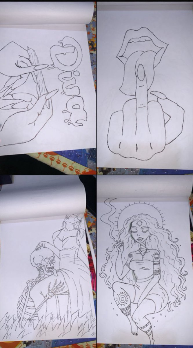 BigGirl_Diary's tweet photo. Some of the art I’ve managed to do by far- picked my inspo from Pinterest 😌 https://t.co/O3LLgJQcd8