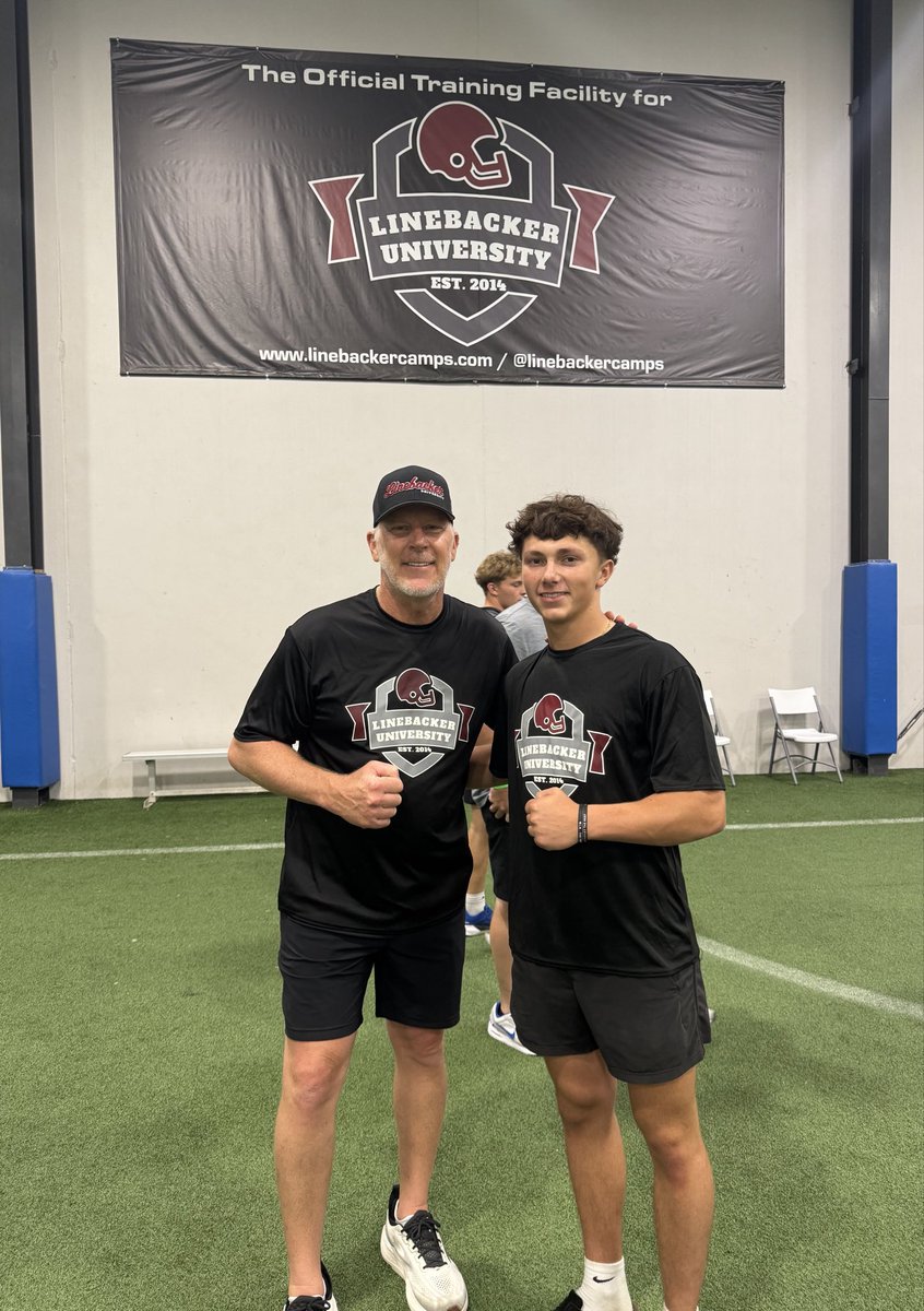 BrodyBurkle's tweet photo. Got some great work in at linebacker university this weekend.

Learned a lot of great tips and skills from @mmlbuniversity @anticodalton @ChaseMonroe58 https://t.co/o7G7ebqABN