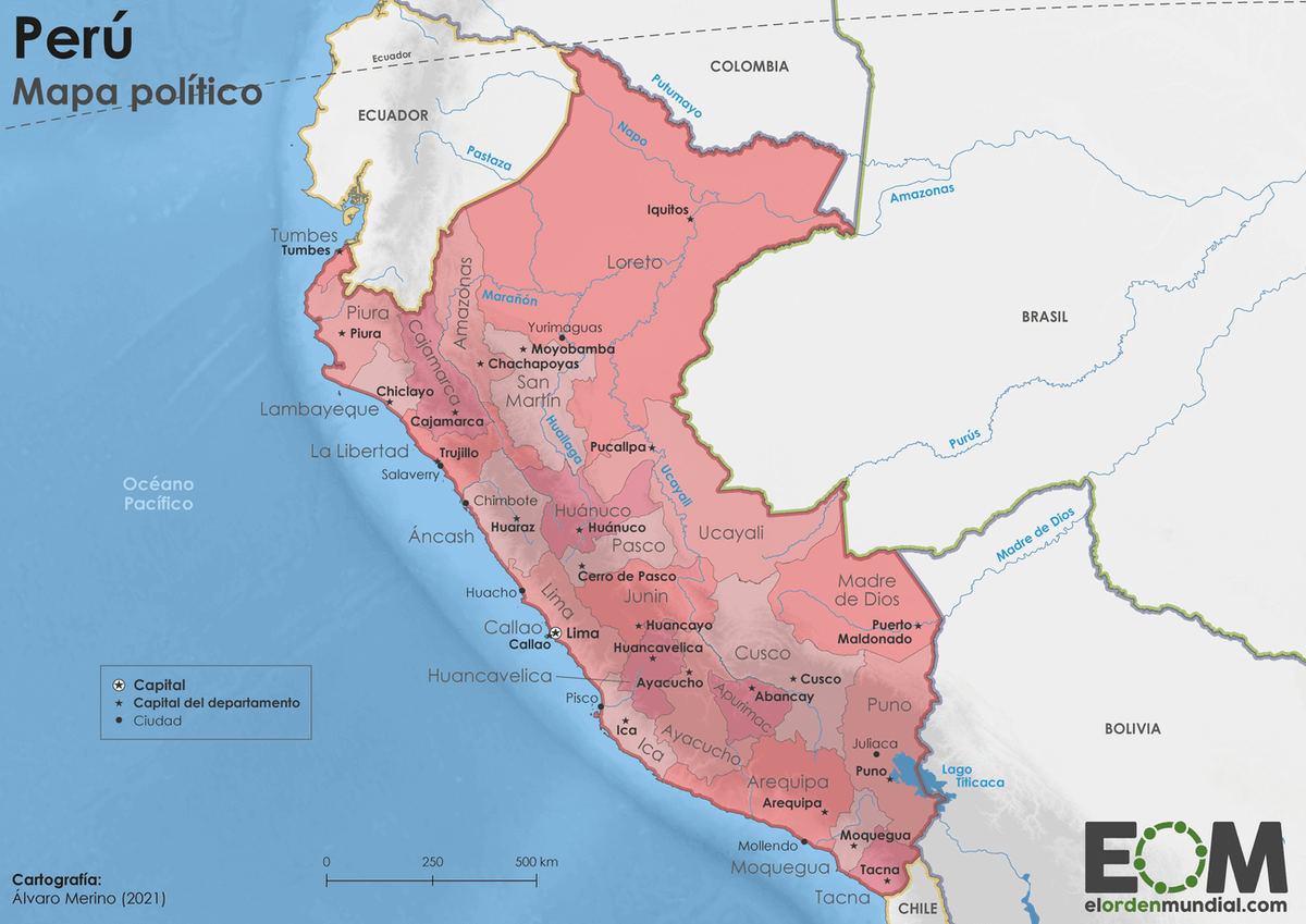 elOrdenMundial's tweet photo. Perú es un Estado unitario y descentralizado.

Su mapa político se divide en 24 departamentos y la Provincia Constitucional del Callao

🗺️Aquí tienes su mapa político:
https://t.co/3zQGpNjzvH https://t.co/OPeJ3oGmre