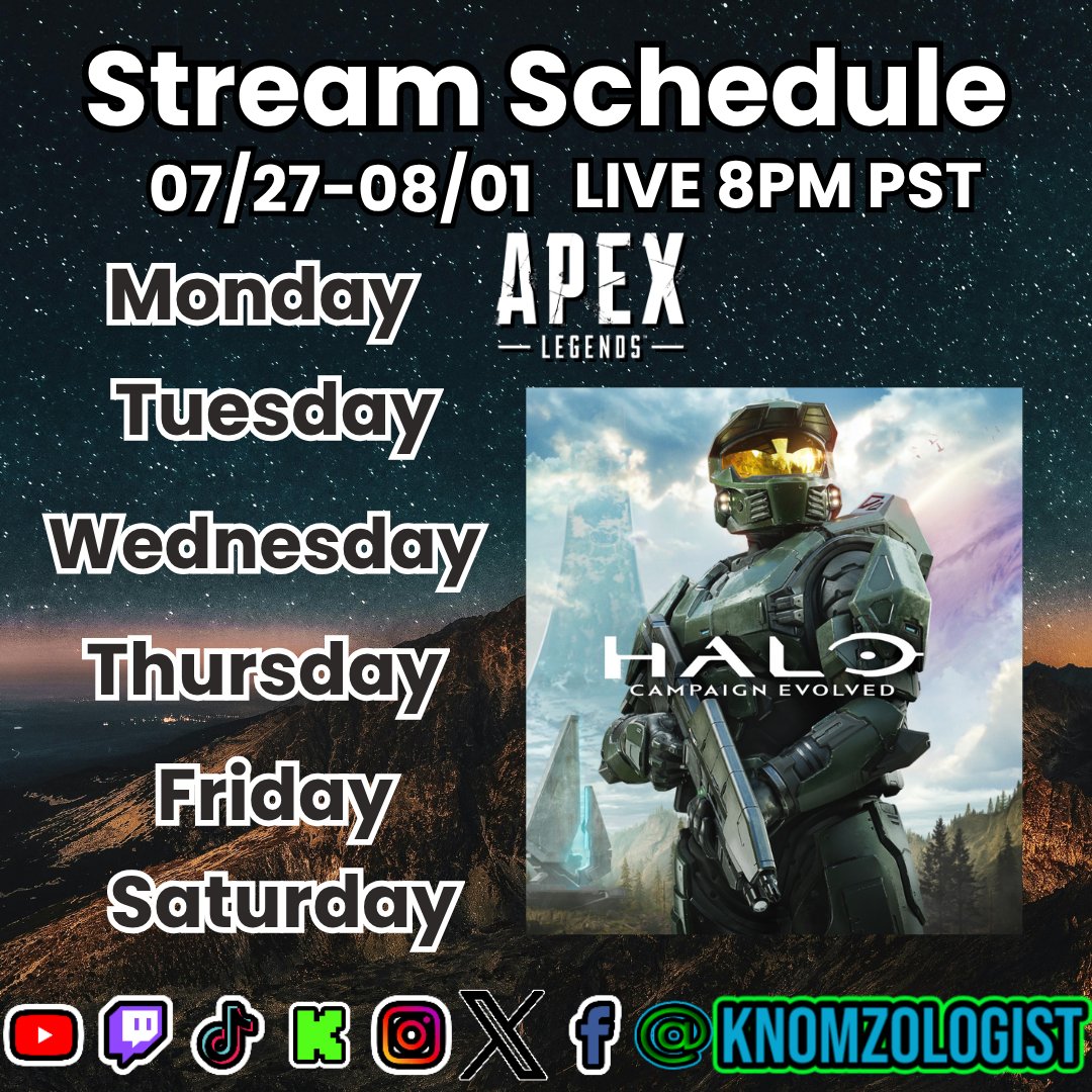 _knomz's tweet photo. Halooo Campaign Evolved this week! Super pumped, we got Apex Legends, with likely arenas in TBC Classic. I will be playing Halo this week but may return to TBC, depends on how long Halo takes. Have a great week yall! #halocampaignevolved #haloce #halo #TBCclassic #apexlegends https://t.co/qibZul5z08