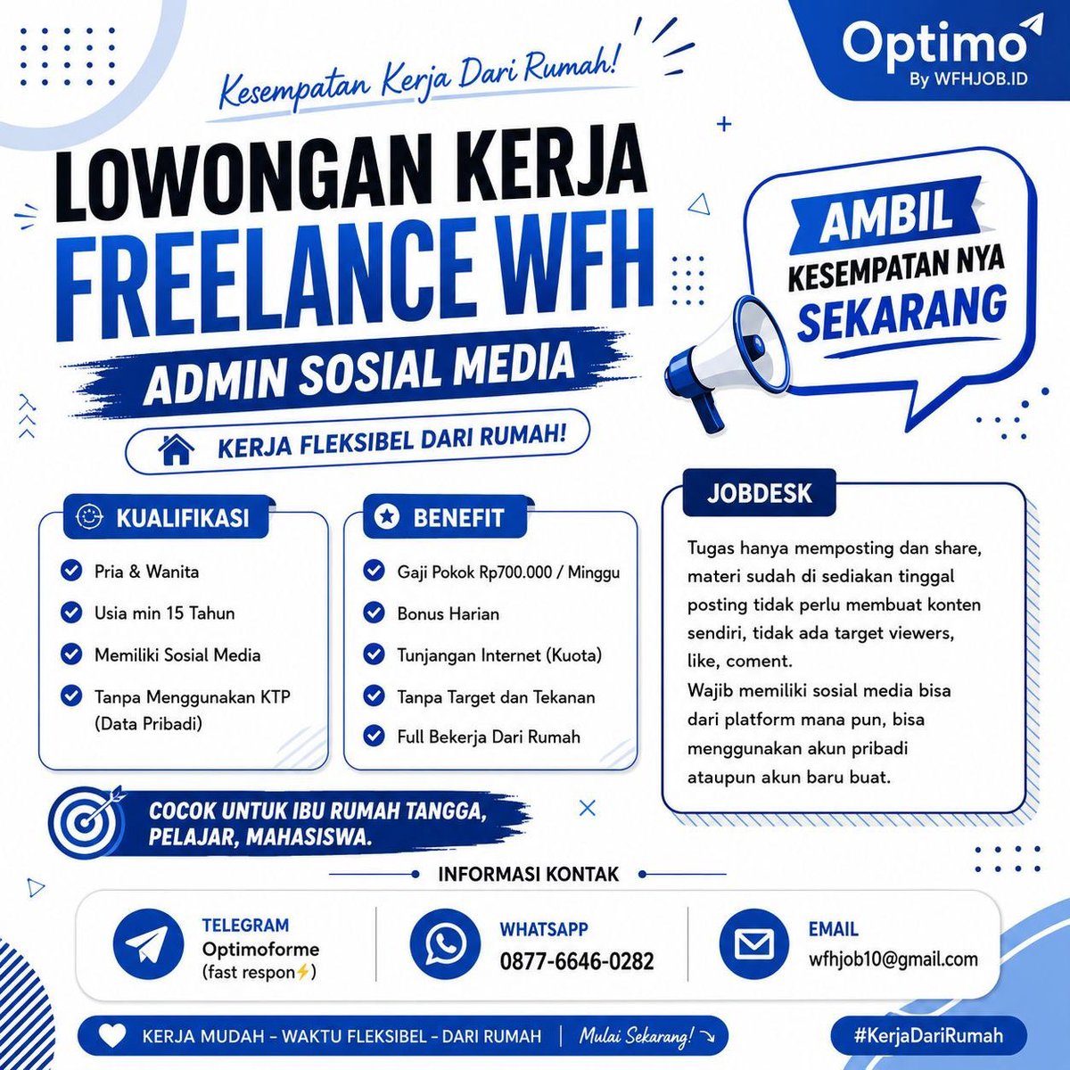 caipinhald's tweet photo. moots yang minat boleh DM ya untuk info lebih lanjut

#infoloker #freelance #wfh #remote #parttime https://t.co/5WRoUmYmnw