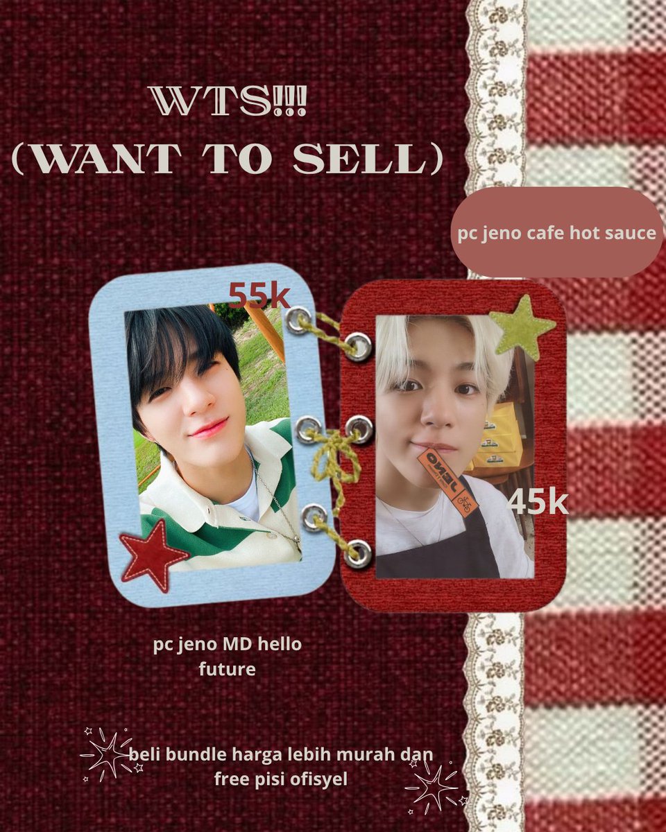 Yoonbeomie_'s tweet photo. WTS PHOTOCARD SEVENTEEN, BTS, NCT DREAM.
haloo, aku lagi bantu temenku buat jualin pc official soalnya dia mau stop collect. misal ada wl kalian boleh diangkut guis.
ยฐ bisa nego tipis
ยฐ ready ina
ยฐ freebies (pc official pada pembelian tertentu)
Dm yaa <3
#wtspc https://t.co/n9MX22Mf6c