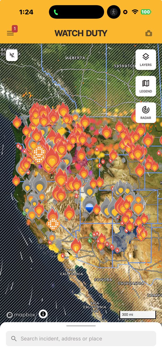 bkaye05's tweet photo. @greninger_r Not sure where you're located, but my boyfriend sent me this fire map today.  He lives in Montana during the summers but had leave early this year. And, with all the fires he said maybe it’s not a bad thing. https://t.co/5Wu9xtuVtj