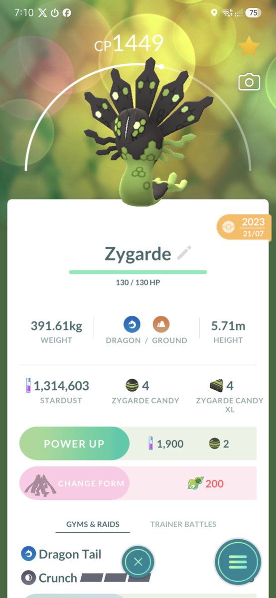 krishmanini's tweet photo. Ung excited ka na finally na evolve mo na siya after collecting 50 zygarde cells, tapos may another 200 pa pala. 😭 https://t.co/GtCGRmo2eX