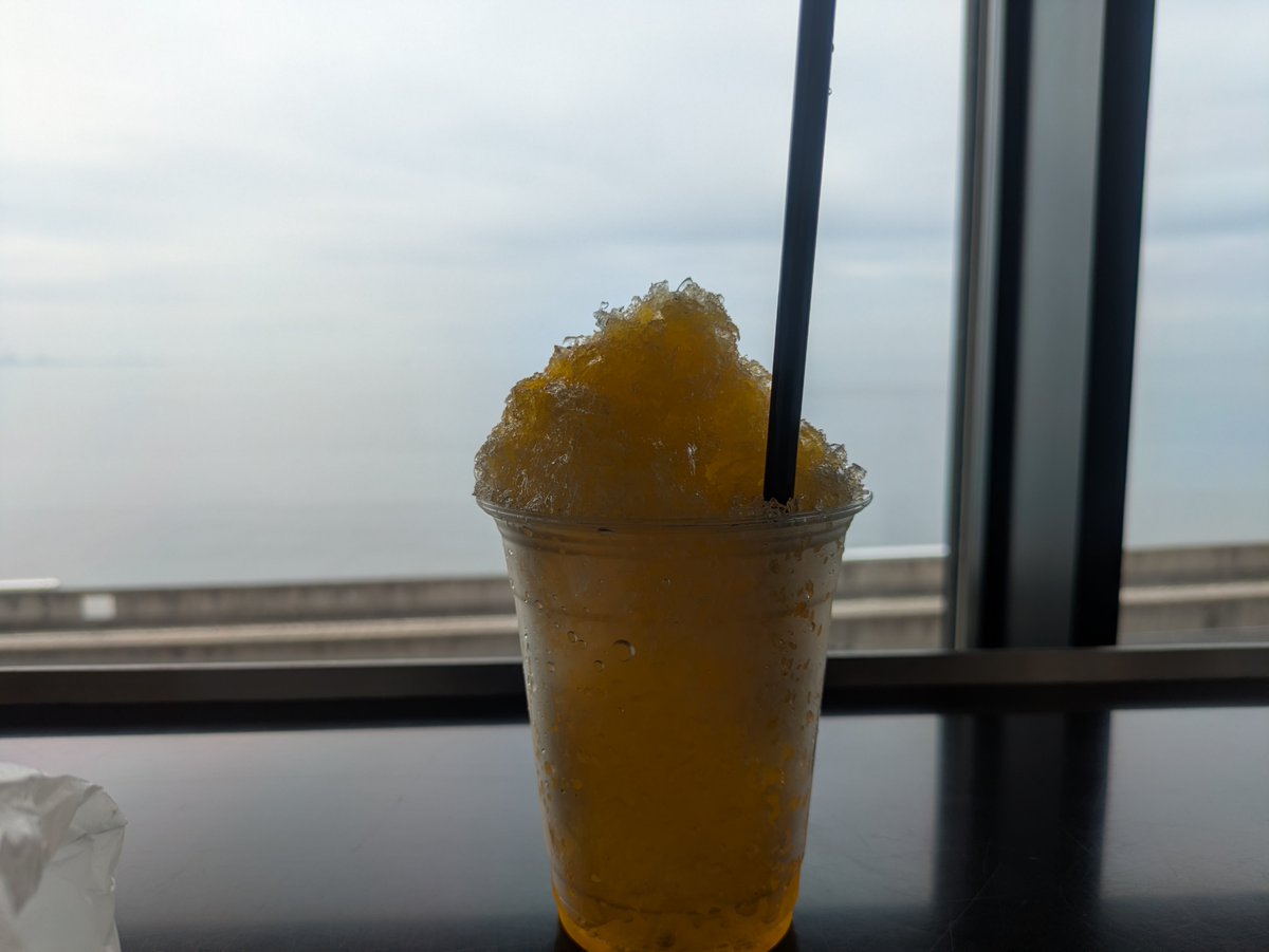 RedCriff0241's tweet photo. かきごおり！
海は生憎の曇り https://t.co/DiEbVi1Q4U