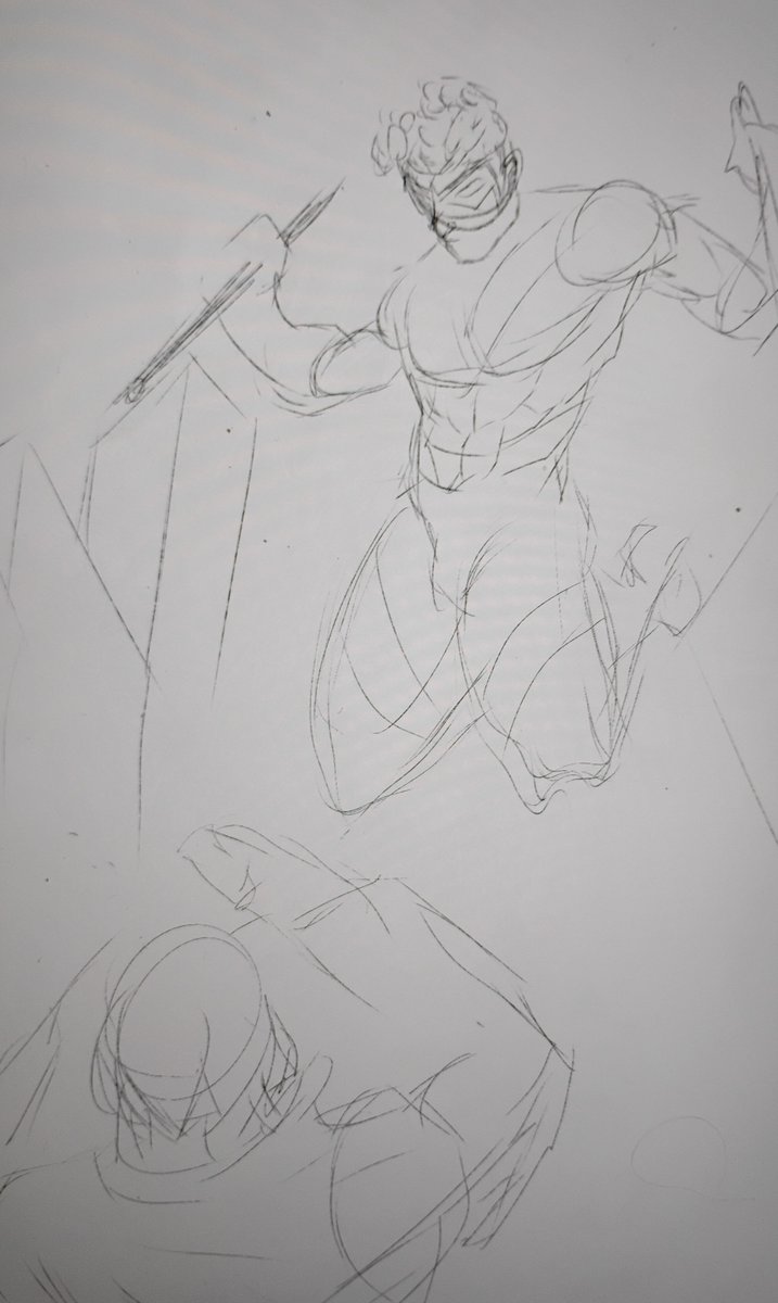 CreatorverseTV's tweet photo. Did this before bed yesterday...

An extremely rough sketch for a friend, everything I haven't finished is finally being sent out and so I have room for new work. https://t.co/1F0qfnIyG4