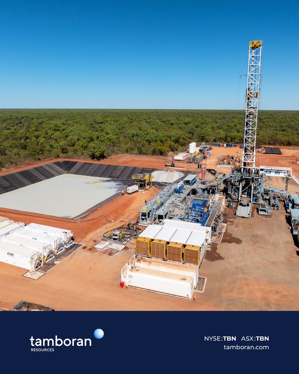 Tamboran_TBN's tweet photo. $TBN.AX hosted NT Minister for Trade, Business and Asian Relations, Robyn Cahill for a site visit in the #BeetalooBasin.
#TBN CEO Todd Abbott & CFO Eric Dyer highlighted the operational progress and long-term economic potential of the region’s natural gas developments. https://t.co/C3daTQgbG8