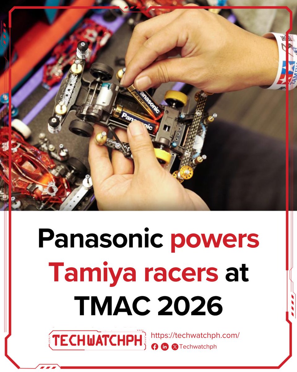 tech_watchph's tweet photo. Panasonic supplied alkaline batteries to nearly 200 racers who competed in the Tamiya Mini 4WD Asia Challenge 2026, held from June 26 to 28 at Ayala Malls Manila Bay. https://t.co/3np5E85CtT