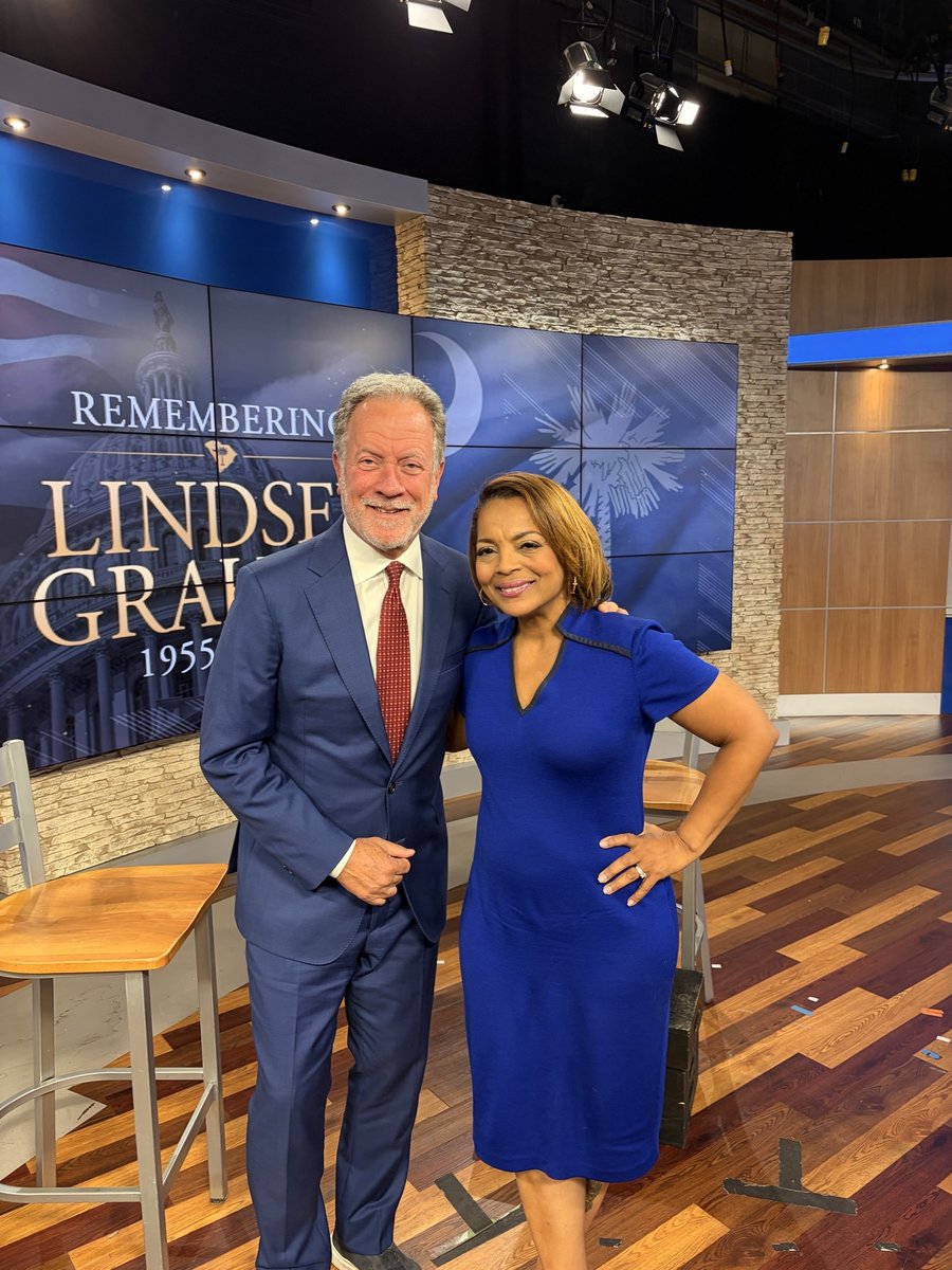 dbeasley1's tweet photo. Tomorrow, South Carolina says goodbye to Senator Lindsey Graham. I sat down with @JudiGatson from @wis10 here in Columbia to talk about his life. Lindsey and I didn't always agree — nobody in life always does — but he loved and fought for South Carolina. Rest well, Senator. https://t.co/GjqS0iJYQK