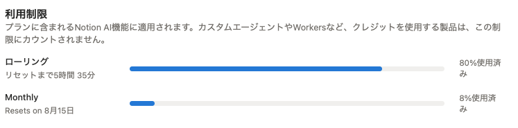 haruta_tryfor's tweet photo. １時間しかまだ今日仕事してないのに早すぎる。（Opus5メイン）
制限を設けないとダメなのはわかりますが、さすがにこれは、、、

#Notion
#NotionJapan https://t.co/VFiL8xjsfy