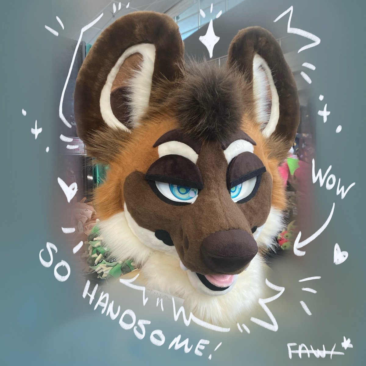 FawxStar's tweet photo. African wild dog 2026
Premade, claimed - 

Head base by wolfskin studio 
Eyeblanks spiltgrape 
Eye mesh servalsurf 
Paw pattern, modified Kloofsuits https://t.co/QJDx0AMhak