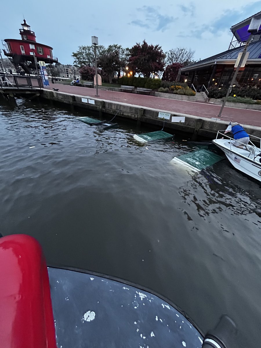 BCFDFireboat1's tweet photo. Storms rolled through this evening keeping us busy.

We assisted a vessel in distress near Lazaretto Point and checked port-a-potties blown into the water at Pier 5 to ensure no one was inside.

We’re Maryland’s only 24/7/365 staffed maritime response team, ready in any weather. https://t.co/5s2DLRuP7d