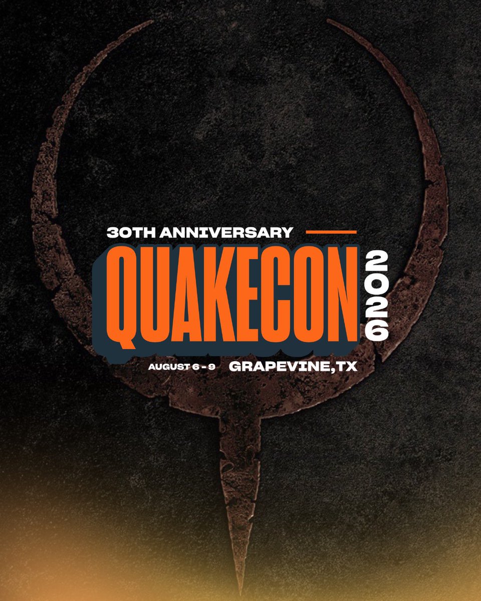 romerogamesltd's tweet photo. Just a reminder that QuakeCon is fast approaching… have you gotten your tickets? 👀

We are so excited and can’t wait to see you all there! 🤘🖤

https://t.co/IiGaO4E8oZ

#quake #quakecon https://t.co/sX9qX7fLfs