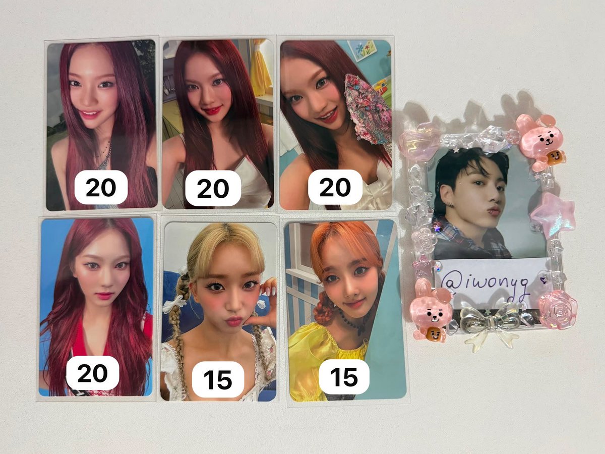 iwonyg's tweet photo. . * • vendo/venda isa, sumin, sieun &amp; wonyoung 🐱७* 
-  me avisem caso algum card esteja over!! faz um tempinho que precifiquei e não tenho certeza se os valores continuam os mesmos. 
-  frete não incluso!
-  posso mandar mais fotos/vídeos dos cards no privado
-  fbs no fixado https://t.co/HKc4k3o5KD
