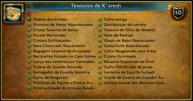 wanattichia's tweet photo. Acabei de ganhar a Conquista [Tesouros de K'aresh] #Warcraft! https://t.co/OEKy5AVdv9