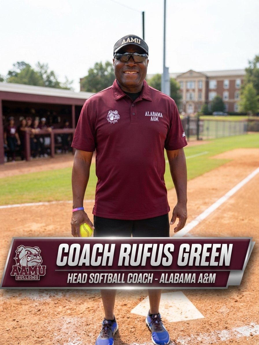 HBCUSports1's tweet photo. Rufus Green, the former Head Softball Coach at Fort Valley State has been named the new Head Softball Coach at Alabama A&amp;M University https://t.co/jAYnjAtEja