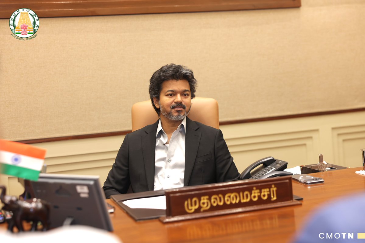 CMOTamilnadu's tweet photo. மாண்புமிகு தமிழ்நாடு முதலமைச்சர் திரு.ச. ஜோசப் விஜய் அவர்களை இன்று (28.07.2026)  தலைமைச் செயலகத்தில், என்டிடிவி (NDTV) தலைமைச் செயல் அலுவலர் திரு. ராகுல் கன்வால், நிர்வாக ஆசிரியர் திரு. ஷிவ் அரூர், அரசியல் பிரிவு ஆசிரியர் திருமதி வசுதா வேணுகோபால், நிகழ்வுகள் பிரிவுத் தலைவர் திரு. ராகுல் ஷா, கருத்துக்கணிப்பு நிபுணர் திரு. பிரதீப் குப்தா ஆகியோர் சந்தித்துப் பேசினர்.

#CMJosephVijay‌