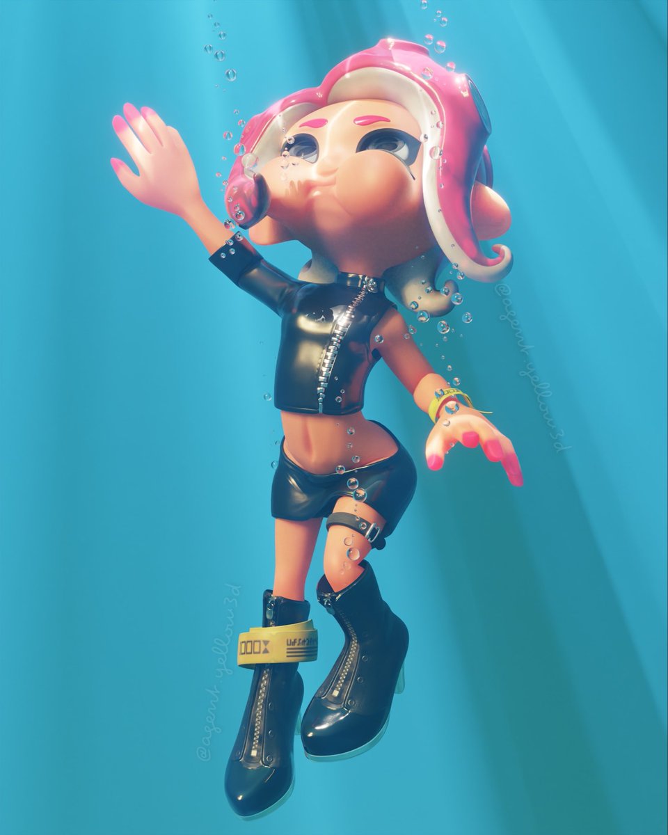 AgentYellow3D's tweet photo. Agent 8 underwater 🫧🐙
—
#splatoon2 #splatoonblender https://t.co/FTKn43hqVZ
