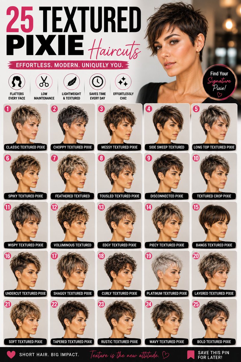 trendpikz's tweet photo. 25 Textured Pixie Haircuts | Modern, Chic & Voluminous Short Hairstyles | Trend Pikz
https://t.co/elazGVyg5Y
#TexturedPixie #PixieHaircut #PixieHairstyles #ShortHair #ChoppyPixie #LayeredPixie #HairTrends #HairInspiration #BeautyTrends #HaircutIdeas #ModernHairstyles #TrendingHairstyles #WomensHair #TrendPikz #ShortHairStyles