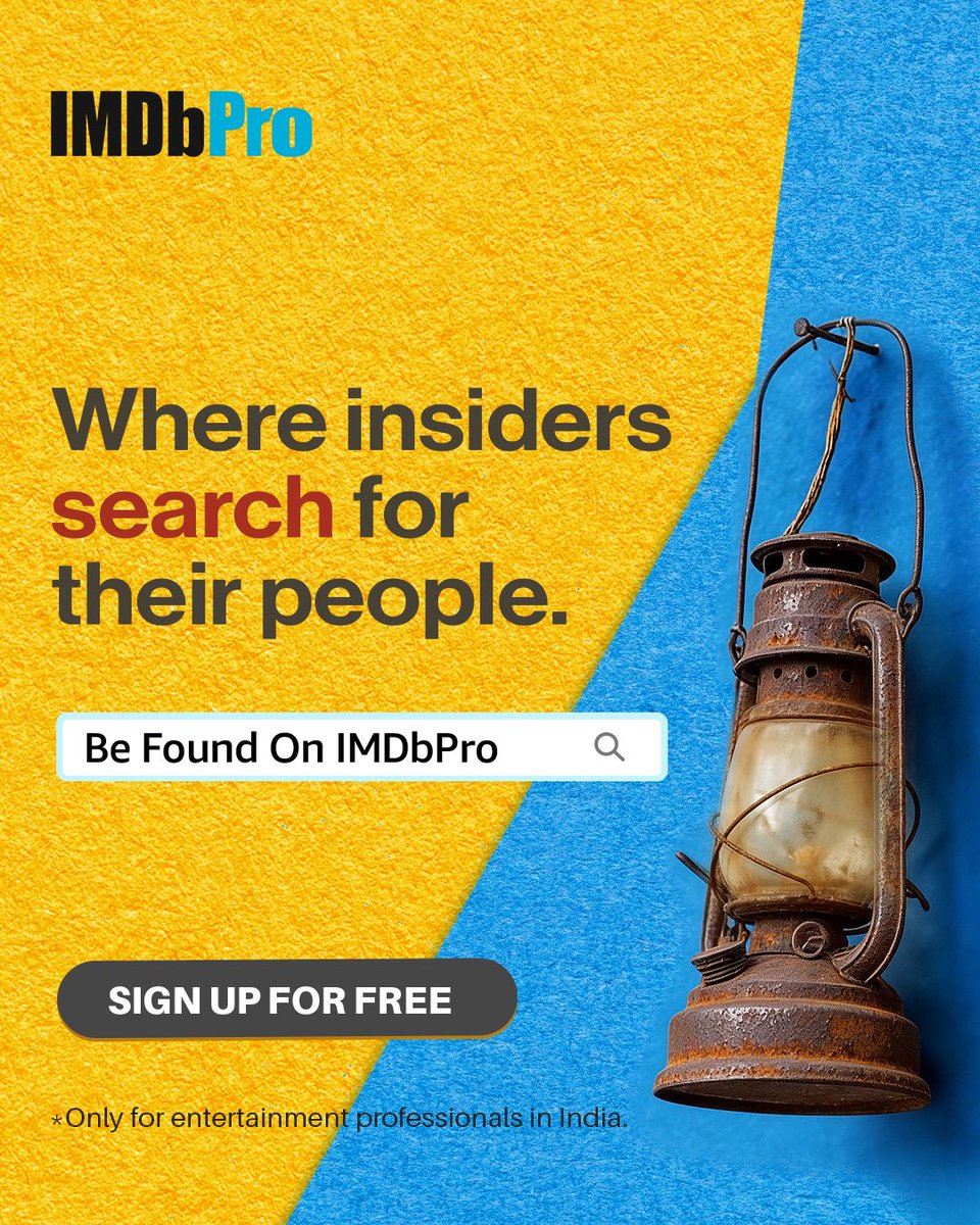 IMDb_in's tweet photo. One full year. On us. You’ve got the rest.
Join a global community of entertainment professionals. Click on the link in bio to join IMDbPro for free.
Sign up here ⬇️
https://t.co/d3Pc525BKj
*Only for entertainment professionals in India.
#IMDbPro #BeFoundOnIMDbPro https://t.co/UYvVPMJujJ