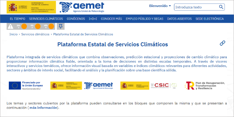procomsaoficial's tweet photo. ☀️ Aemet y CSIC desarrollan una plataforma con nuevos servicios climáticos y un almacén de datos.
🌐Para más información, haz clic aquí: https://t.co/LJetSJBgO0
@AEMET_Esp
#Sosteniblidad #EficienciaEnergética #AEMET #CSIC #ServiciosClimáticos https://t.co/jgXGA9EMKa