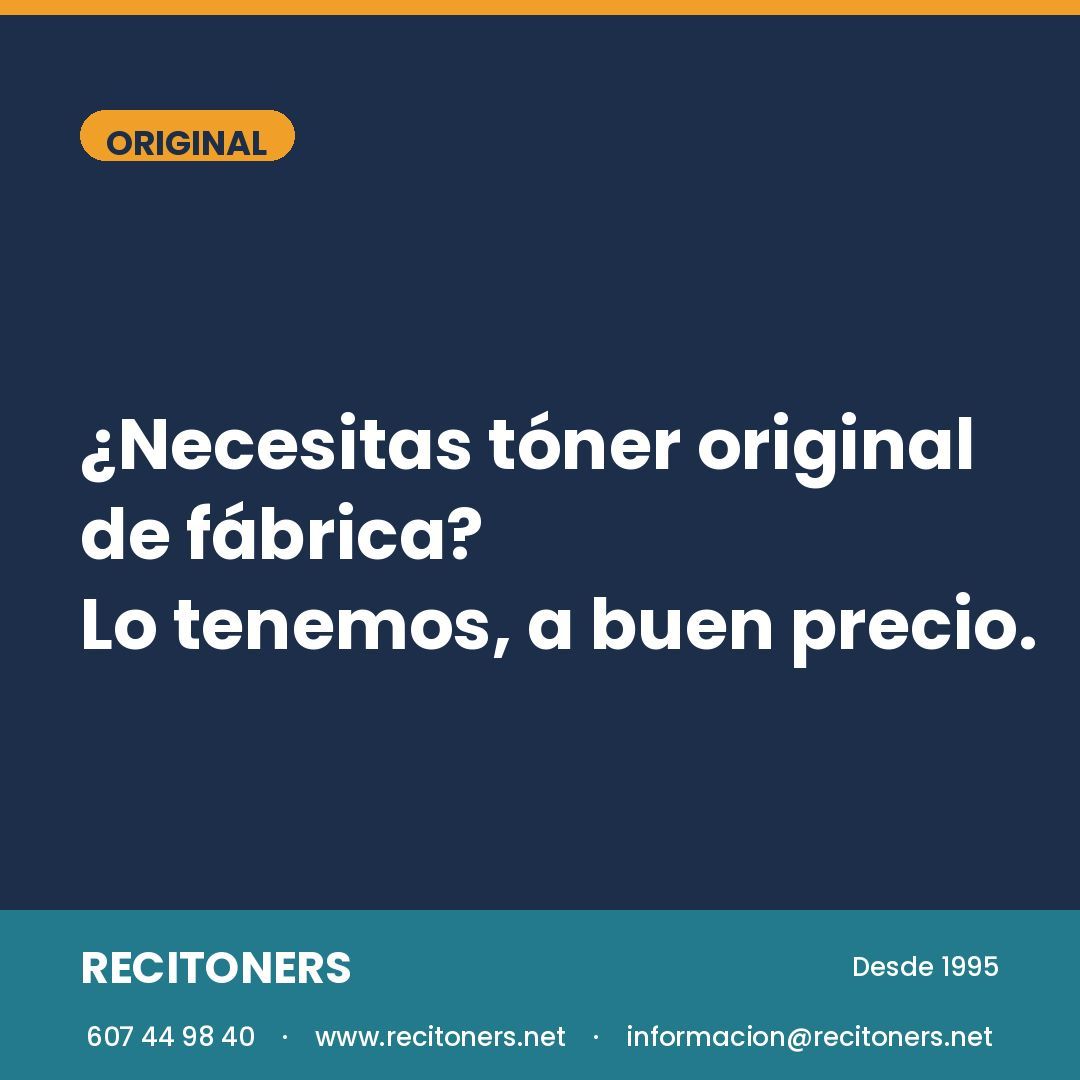 RECITONERS's tweet photo. ¿Necesitas tóner original de fábrica?¿HP, BROTHER, EPSON, LEXMARK? Lo tenemos, y a buen precio. Con asesoria explicando costo pagina, para empresas y particulares.https://t.co/hYNs8DoP44 https://t.co/7lIMAv1YEI