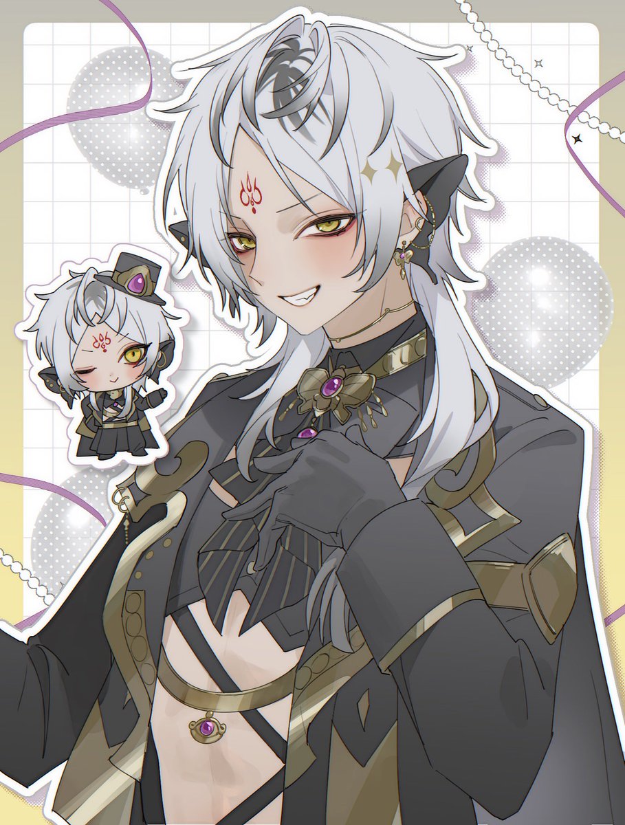 Ganel_e's tweet photo. 皆様。

バチバチバチバチバチバチバチバチバチバチバチバチにかっこいいガネルをお収めください🐘

きなこもちさん素敵なイラストをありがとうございました🎩

#おはようVTuber #待受けにしてね #約束やで https://t.co/i6I7a6APfF