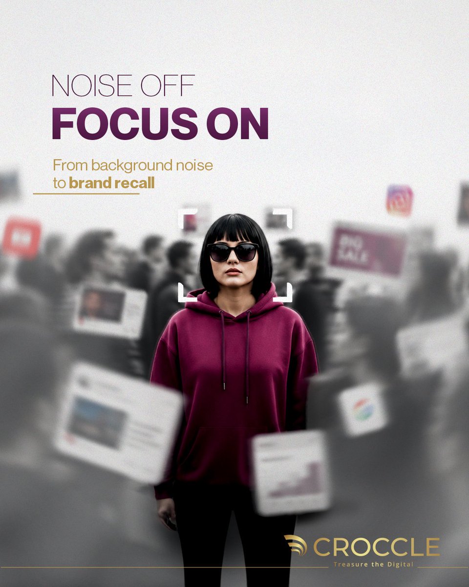 itscroccle's tweet photo. In a crowded digital world, being visible isn't enough.
The brands that grow don't simply create more noise.

They create relevance.

Because attention gets noticed.
But focus builds brand recall.

#BrandStrategy #Marketing #BrandBuilding #GrowthMarketing #Croccle https://t.co/MslNs99uy5